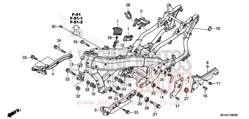 CARROSSERIE DE CHASSIS GL1800D de 2013
